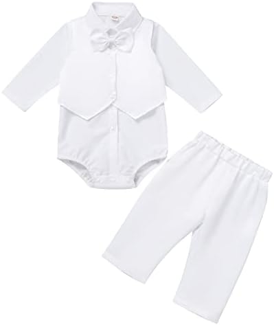 טבילת טירת IBTOM תלבושת טבילה לתינוקות חליפה פורמלית חליפה פורמלית סטריי רומפר קצרים מכנסיים חתונה טוקסידו