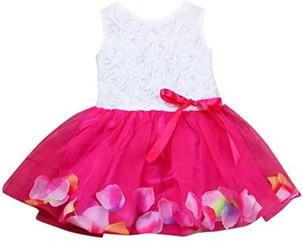 פעוטות תינוק קשת קשת טוטו עלי כותרת טול שמלות תינוקות תינוקות שמלות פרחים תלבושות שמלת קיץ בנות
