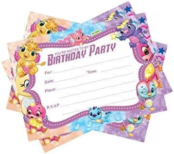 Ninimble 20 יח 'הזמנות ליום הולדת, הזמנות למסיבות לילדים קישוטים למסיבות יום הולדת קישוט