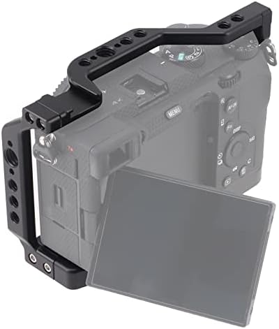 כלוב foto4easey למצלמות Sony Alpha A7C עם שחרור מהיר 1/4 3/8 בורג ונעליים קרה התפשטות מיקרופון צג מילוי אור