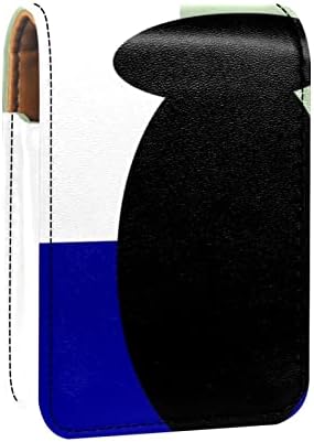 חמוד נייד איפור תיק קוסמטי פאוץ, שפתון מחזיק איפור ארגונית, שחור עציץ פשוט גיאומטרי דפוס מודרני