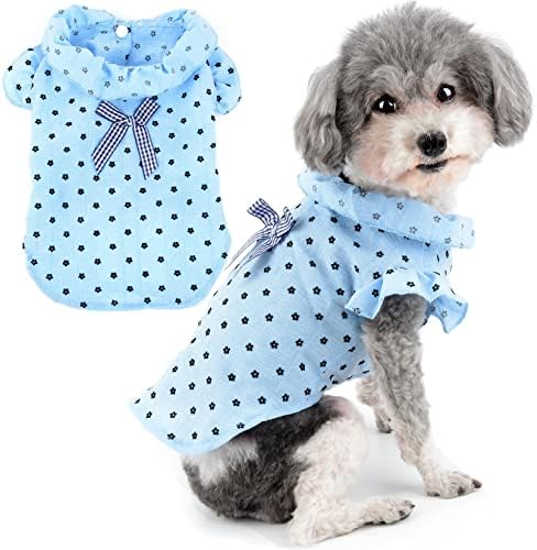 חולצות כלבי קיץ זוניאה לכלבים קטנים ילדה פרחים חמודים מודפסים חולצת טריק