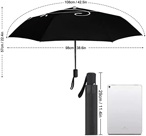 מטריית נסיעות סבתא מבורכת אטומה לרוח 3 קפלים מטרייה מתקפלת אוטומטית לגברים נשים