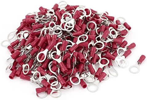 300 יחידות טבעת מבודדת מלחץ מסופי כבלים חשמליים מחבר אחוי 22-16 אדום (טרמינלס דה כבל אלדקריקו דה קרימפדו דה