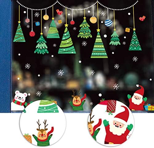 ABAODAM חג המולד יצירתי סנטה דוב מדבקות בצורת צבי צורה ראווה מדבקות הדבקת מדבקות המשמשות לחגיגת חג המולד