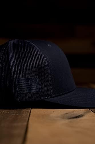 כובע טיפת סנאפבק בתשעה שורות - כובע בייסבול מתכוונן עם רשת - דגל אמריקאי רקום ו- NL טיפה