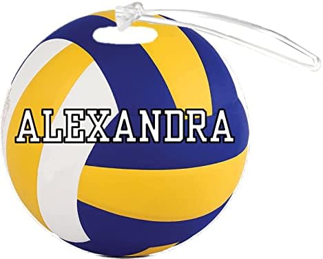 כדורעף אלכסנדרה להתאמה אישית 4 אינץ מחוזק פלסטיק מזוודות תיק תג להוסיף כל מספר או כל צוות שם