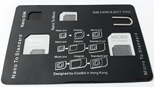 אוניברסלי אשראי כרטיס סגנון סים כרטיס מחזיק מקרה עם מיקרו ננו סים כרטיס מתאם עם פין כלי