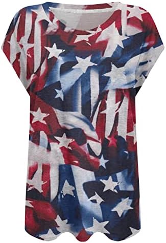 חולצות פטריוטיות לנשים דגל אמריקאי חולצת טריקו טיפת חגי קיץ חופשות קיץ 2023 חולצת יום העצמאות של ארהב