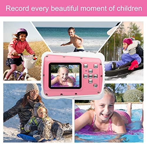 מצלמת ילדים, מצלמה אטומה למים 3 מ 'עם תצוגת LCD בגודל 2.0 אינץ', מצלמה דיגיטלית 21MP HD לילדים כוללת כרטיס מיקרו