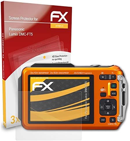 מגן מסך Atfolix התואם לסרט הגנת המסך של Panasonic Lumax DMC-FT5, סרט מגן אנטי-רפלקטיבי וסופג זעזועים FX