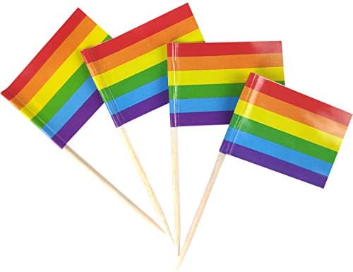 JBCD קשת גאווה גאווה דגל שיניים מיני מיני להטבים דגלי טופר טופר