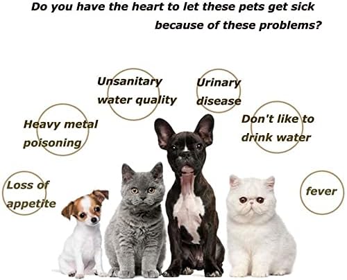 מזרקת חיות מחמד קרמיקה לחתול מזרקת מי שתייה, 1.2 ליטר מזרקות מים לחיות מחמד לחתולים וכלבים, מתקן מים לחיות מחמד עם