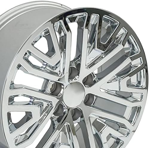 OE Wheels LLC 20 אינץ 'חישוקים מתאימים לשברולט סילברדו טאהו סיירה יוקון אסקאלדה סילברדו CV37 20x9 roim Chrome Hollander