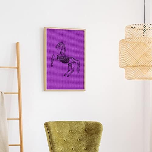סוס שלד מותאם אישית יהלומי ציור ערכות צבע אמנות תמונה על ידי מספרים עבור בית קיר קישוט 12 איקס 16