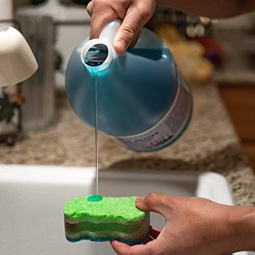 סבון צלחת ירוק חומר ניקוי מקצועי סיר נוזלי ושטיפת כלים מחבת - שימוש קל או כבד, 128 אונקיה