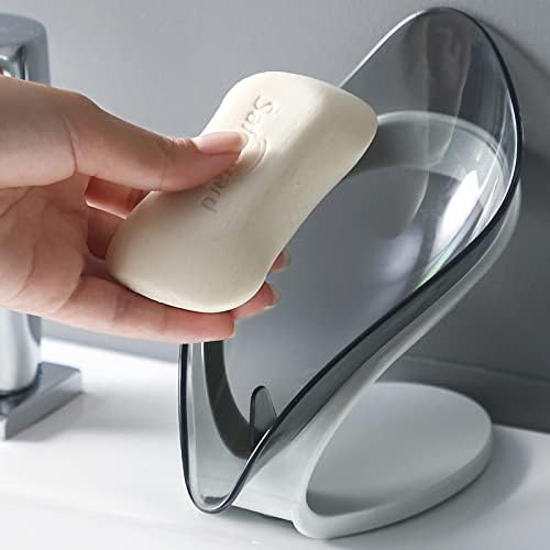 קופסת סבון סבון עלים אולומה סבון סבון יצירתי ניקוז טואלט ניקוז חינם מדף סבון מחורר קופסת סבון כחול