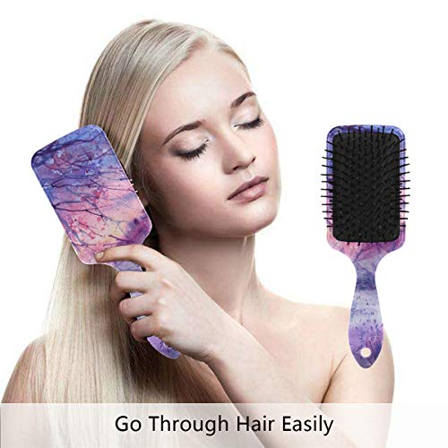 מברשת שיער של כרית אוויר של VIPSK, עץ סגול צבעוני פלסטי, עיסוי טוב מתאים ומברשת שיער מתנתקת אנטי סטטית לשיער יבש ורטוב, עבה,