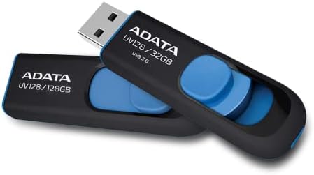 סדרת Adata Dashdrive UV128 8GB USB 3.0 כונן הבזק, שחור/צהוב