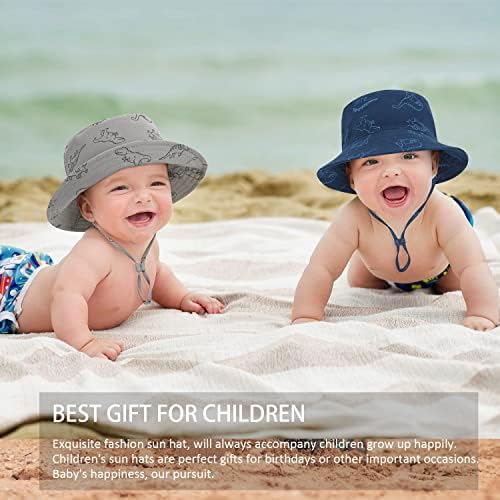 כובע שמש של תינוק, כובע קיץ חוף UPF 50+ כובעי הגנה מפני שמש, פעוטות ילדים רחבים שוליים כובעי שמש כובעים