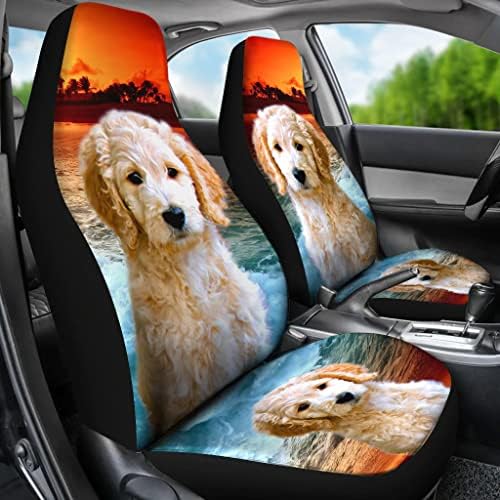 חמוד גולדנדודל כלב הדפסת רכב מושב מכסה כושר אוניברסלי רכב מושב מכסה-חמוד גולדנדודל כלב הדפסת רכב מושב מכסה