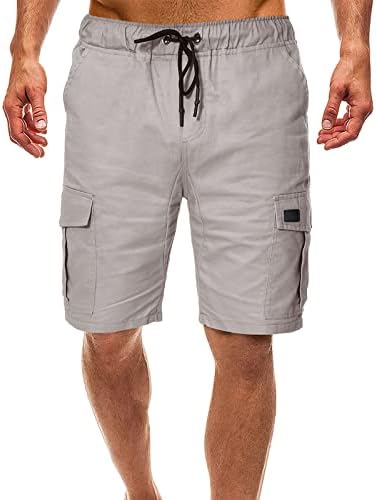 מכנסי מטען לגברים, בעלי עולה נמוכה של המותניים המותניים באורך הברך משיכה מהיר יבש צבע טהור טקטי קיצור לגברים