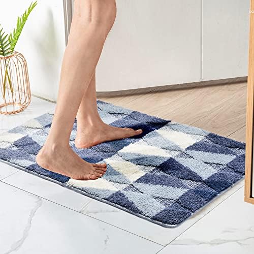 כחול אמבטיה שטיח 32 * 47 אינץ גדול החלקה אמבטיה שטיח לאמבטיה שאגי סופג רצפת מחצלת מהיר יבש שפשפת מכונת רחיץ עבור כניסה