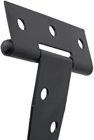 ציר T-Strap CSNSD 4 יחידות 4 אינץ 'שחור כבד כבד סככה שער דלת רצועת טיולי לדלת, גדר עץ, שער, סככות, ארון, צירי תריס