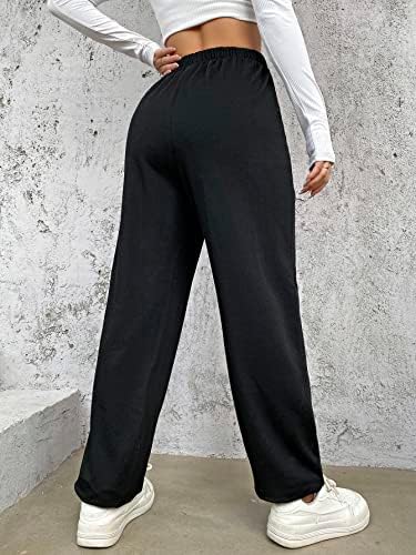 שלד נשים WDIRARA הדפסת יד אלסטית מותניים ארוכות מכנסי טרנינג מכנסי טרנינג