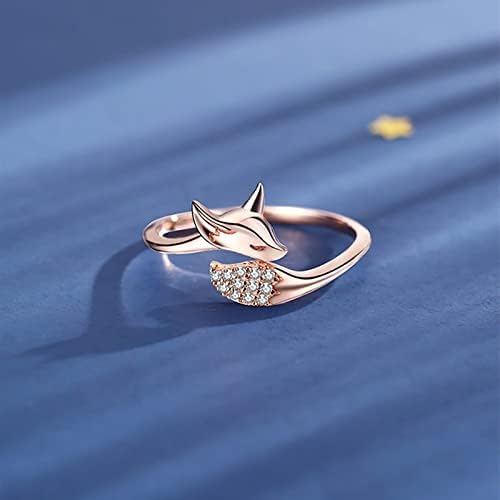 2023 חדש זהב ורד מיקרו טבעת חיה טבעת טבעת טבעת טבעות נשות טבעות יהלום חמודות טבעות מתכווננות