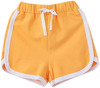 בנות מכנסיים קצרים בצבע אחיד בקיץ כותנה ספורט יוגה יוגה אתלטית סרוג מכנסיים קצרים פעוטות