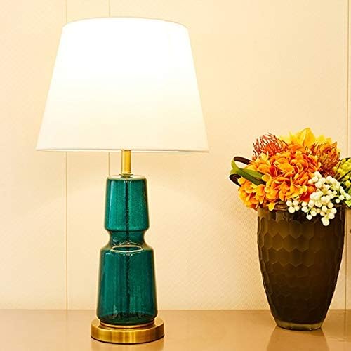 ללא לוגו Wajklj מנורת שולחן קריסטל זכוכית ירוקה לחדר שינה לסלון דלעת צורה פוסט מנורות שולחן מודרניות מנורת מיטה