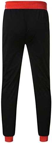 מכנסי מטען טיקוי אימון קל משקל מכנסי טרנינג רגילים עם רגל ישרה לגברים אדום