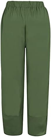 מכנסי נערות נוער של אמיקאדום הדפיס מכנסיים מתאימים רופפים לנשים גזה פשתן בראנץ 'רגל ישר סתיו מכנסי קיץ 2023