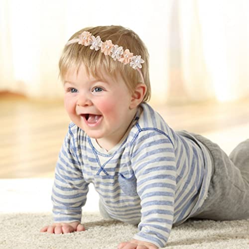 מתוק ותכליתי ילדים חדשים סימולציה פרח סרט פשוט קטן טרי תינוק אלסטי ניילון שיער להקת תינוק פרחוני עם ניילון