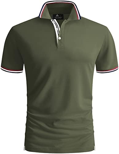 חולצת פולו של Valanch Mens Mens חולצת גולף שרוול קצר לגברים חולצות טקטיקה חולצת טניס טניס חולצת טניס