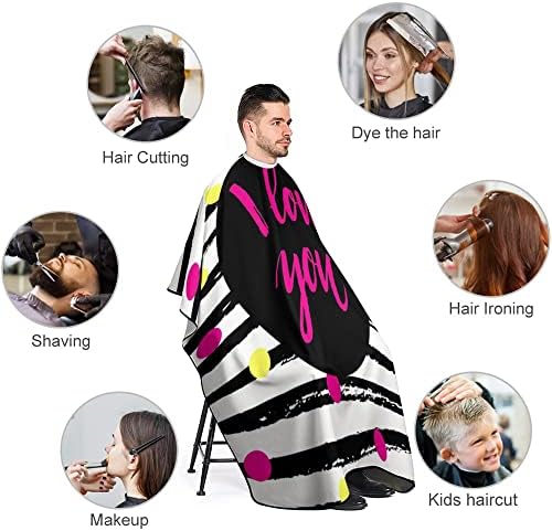 Vantaso Stripe Polka Dot Barber קייפ לגברים נשים מקצועיות לילדים, תספורת גדולה במיוחד סינר סינר סלון שיער חיתוך מספרה בד XL