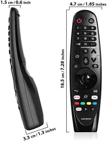 שלט רחוק אוניברסלי לקול של LG Magic Remote, תואם לדגמי LG רבים, עם פונקציית מצביע עכבר, נטפליקס וכיוון מקשים חמים וידאו,