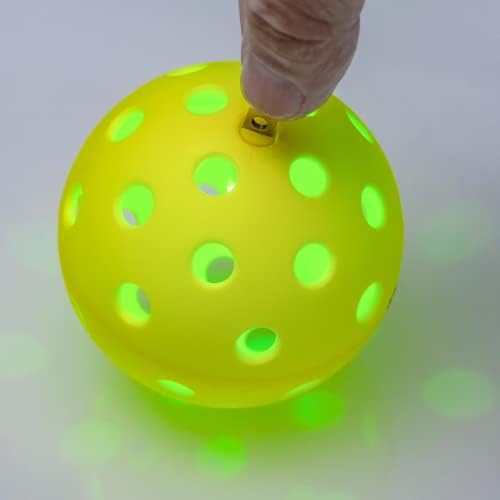 LED פיקלסטאר נדלקת גרהייט סיבי פחמן פנים חמוצים משוטים עם תיק סגול וכדורים צהובים עם אורות ירוקים