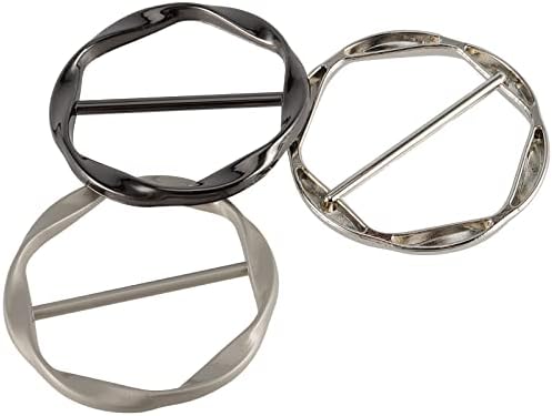 Hozeon 30 PCS קטעי טבעת צעיף, קליפ טבעת צעיף משי, קטעי טבעת חולצת טריקו אבזם המותניים קליפ מתכת מעגל אבזם מחזיק בגדים,
