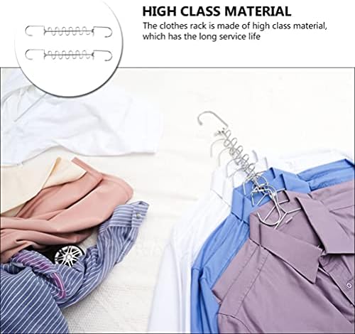 חגורת קולב מתכת קולב 2 יחידות ארון קולב שטח חיסכון בגדי קולבים ארגונית אחסון ארון שומר מקום מתכת עבור בגדי חולצה מכנסיים