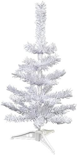 בית חג המולד מיניאטורה מלאכותית עץ חג מולד לבן - 18 אינץ '