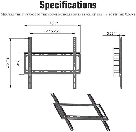 קיר נירוסטה קיר טלוויזיה עמדת קיר לרוב טלוויזיות מעוקלות שטוחות 26-55 אינץ