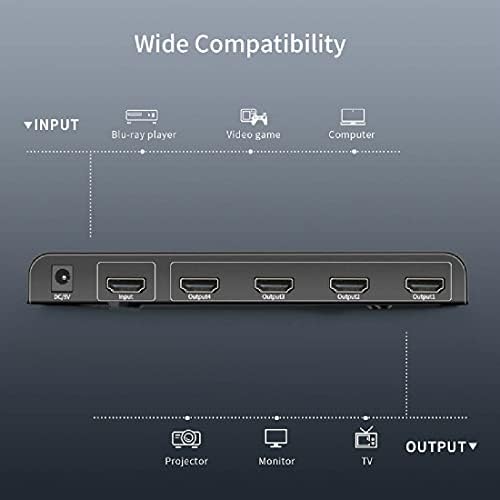 4K 60Hz 1x8 HDMI מפצל 1 ב 2 4 6 8 פלט 1x2 1x4 HDMI מפצל HDMI 2.0 ממיר וידאו 1080p עבור PS4 PC DVD למסכי טלוויזיה