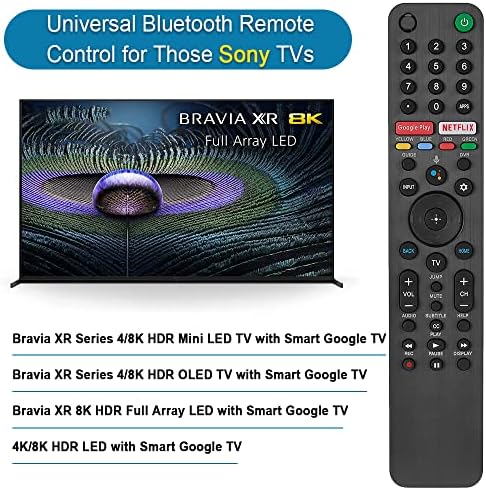 RMF-TX500U טלוויזיה קולית החלפה מרחוק לסוני מערך LCD LED TV ו- BRAVIA XR 4K 8K HDR TV עם חכם Google TV, החל מ- XBR-49X950H