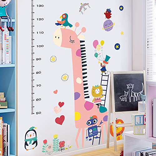 סנגר ילדים גובה גובה גובה תרשים מדבקות קיר מדבקות קריקטורה נשלפת גובה גובה מדידת קיר עיצוב מדבקות לילדים בנות