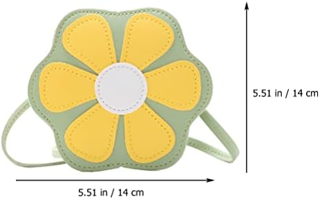 ארנק קטן בצורת פרח מיני חד כתף תיק תיק פאוץ חמוד דייזי תיק, ירוק