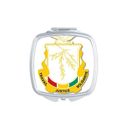 גינאה אפריקה לאומי סמל מראה נייד קומפקטי כיס איפור כפול צדדי זכוכית
