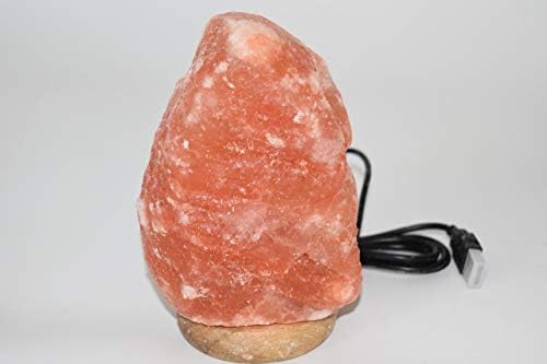 מנורת סלע מלח בהימלאיה עם תקע USB- 2-3lb- עיצוב זן