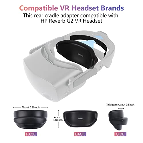 החלפת כרית אחורית ראשית VR להחלפת HP reverb G2 ו- VALE אינדקס VR אוזניות זיכרון קצף אחורי ספוג עריסה ניידת מתכווננת